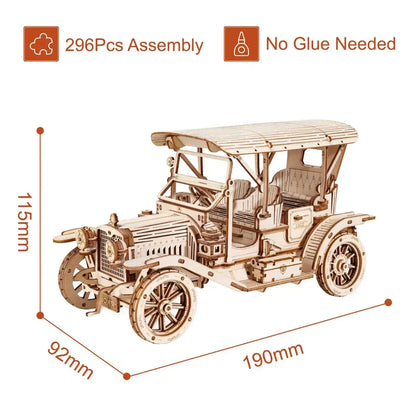 Retro Vintage Car 3D Wooden Puzzle