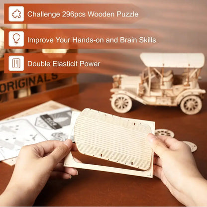 Retro Vintage Car 3D Wooden Puzzle