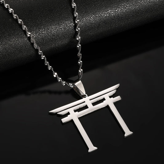 Silver Torii Gate Necklace