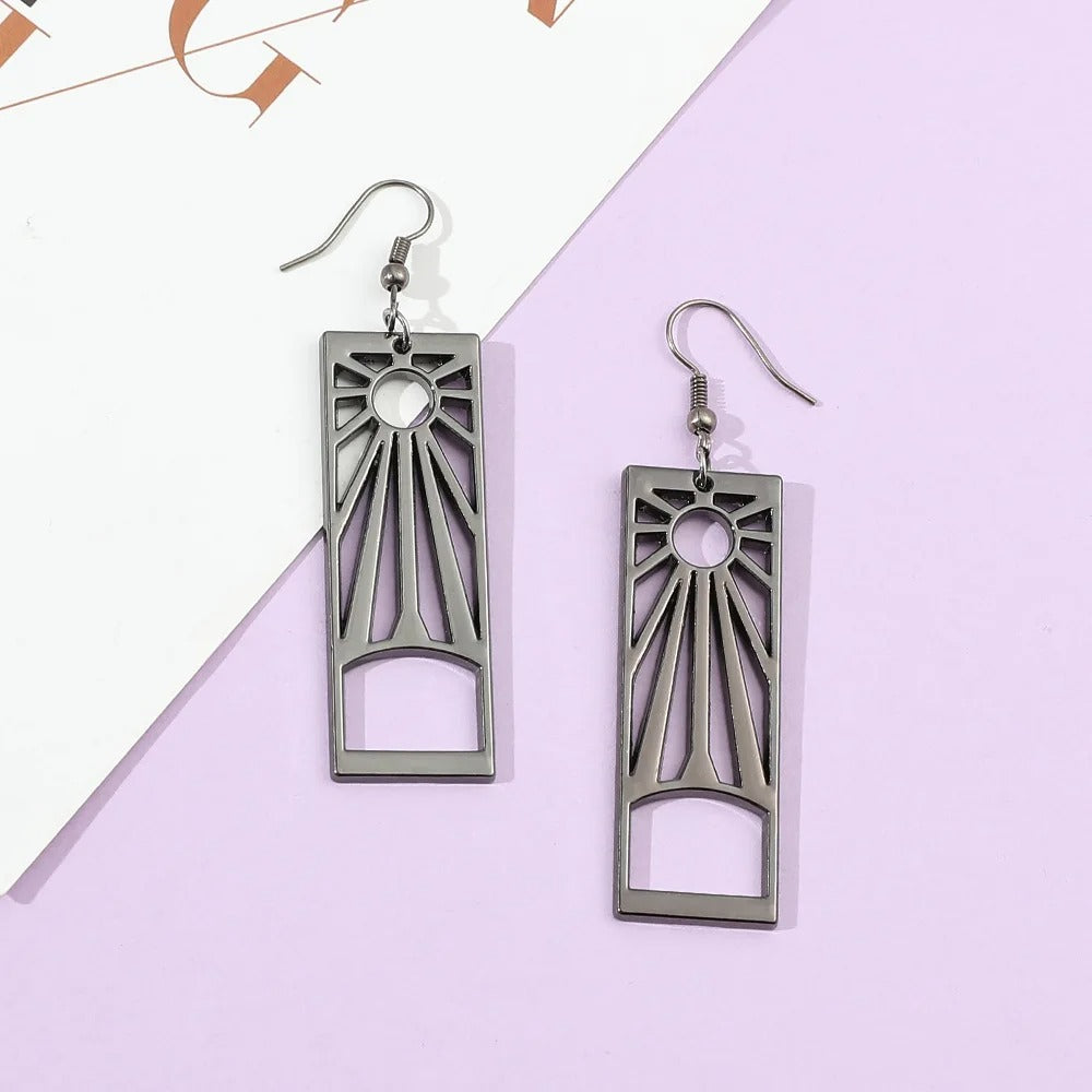 Hollow Hanafuda Earrings