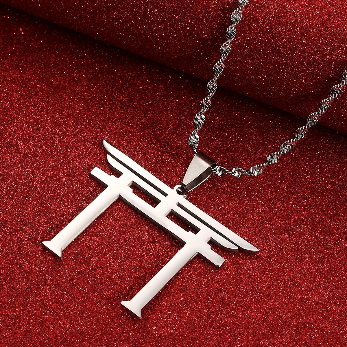 Silver Torii Gate Necklace