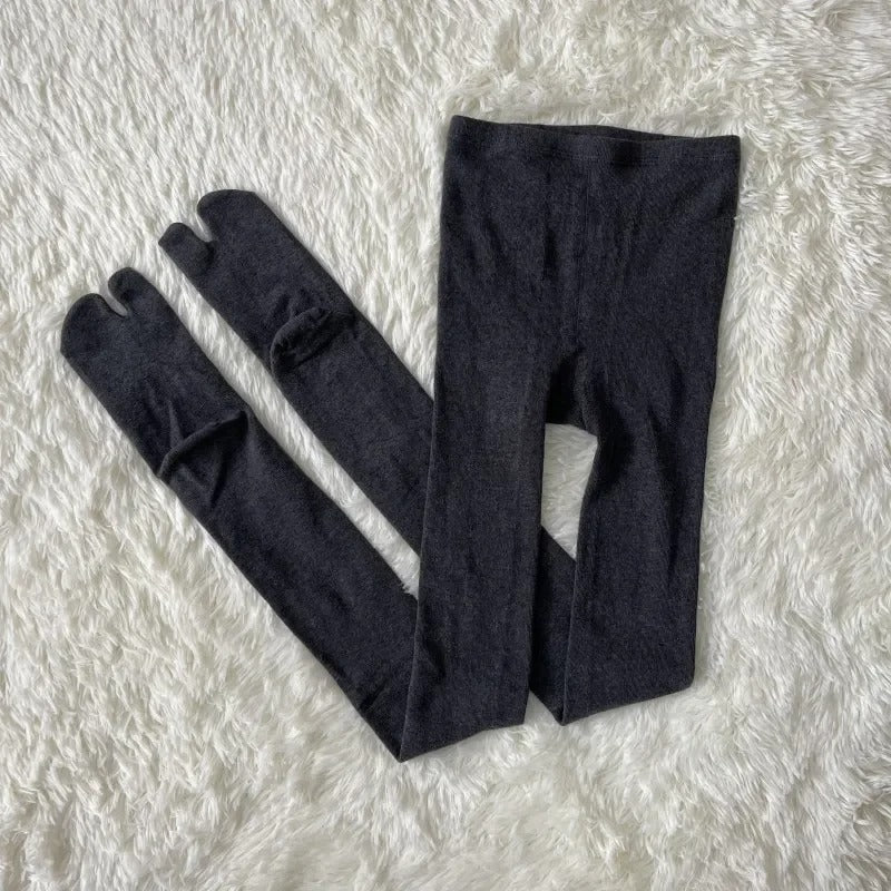 Dark Grey Tabi Socks Tights