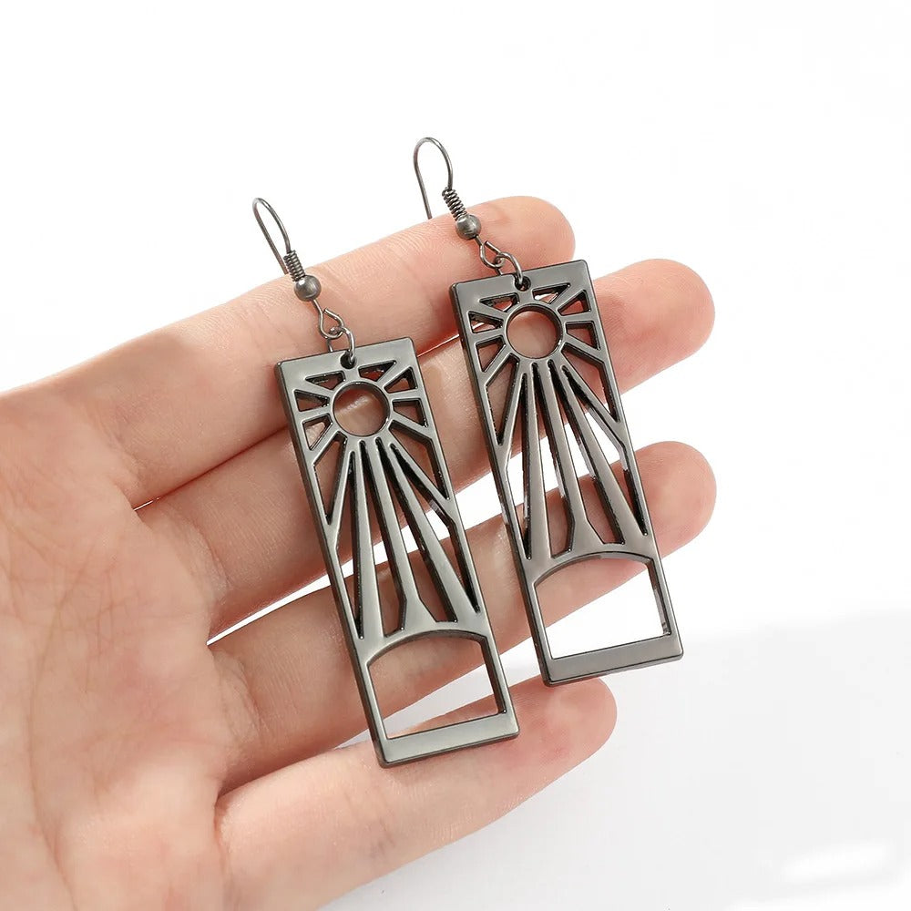 Hollow Hanafuda Earrings