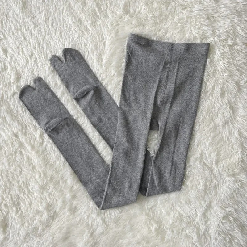 Grey Tabi Socks Tights