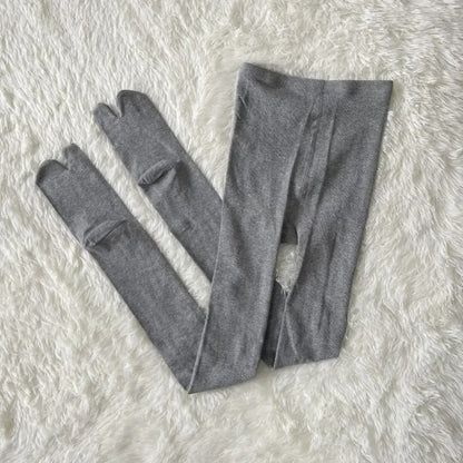 Grey Tabi Socks Tights