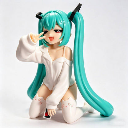 Ahegao Hatsune Miku Figure studio front three-quarter view