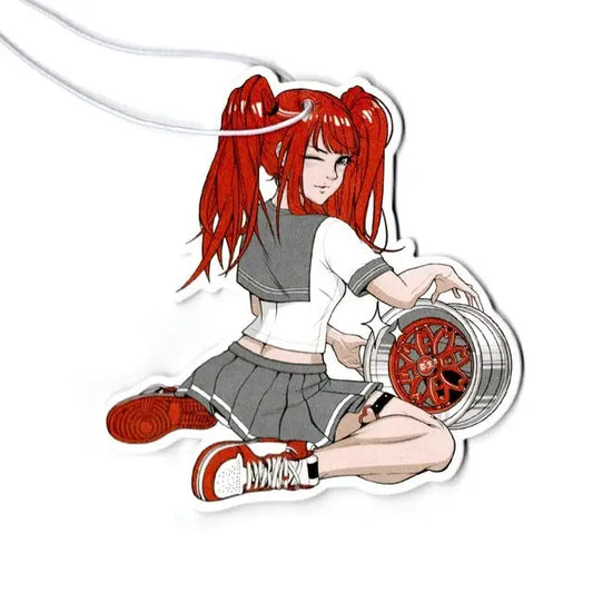 Red Waifu JDM Car Air Freshener