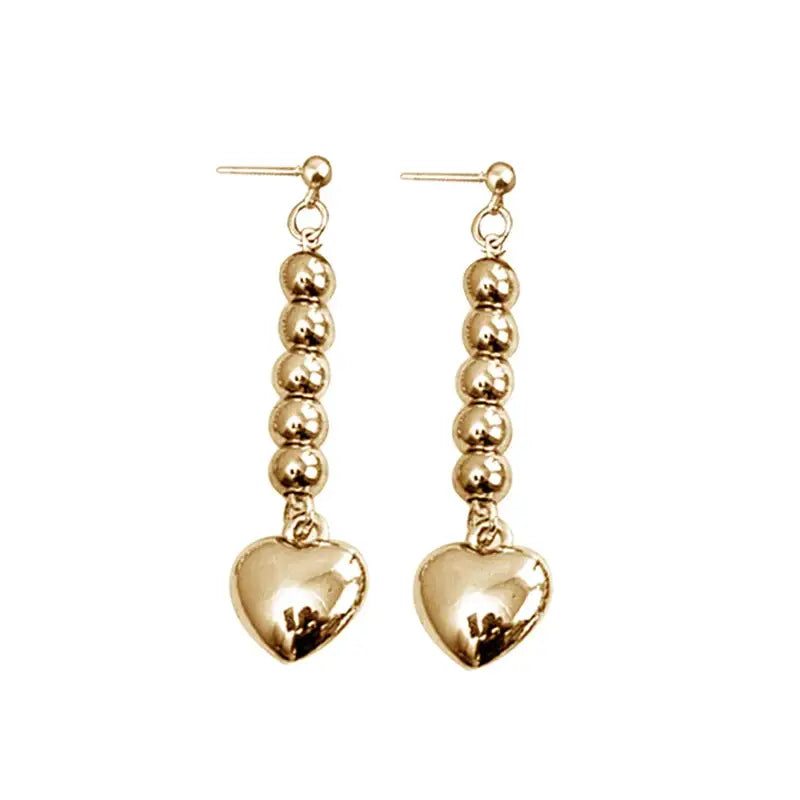 Hisoka Gold Heart Earrings