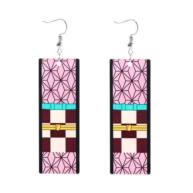 Nezuko Kamado Hanafuda Earrings