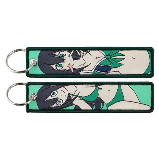 Anime Girl Green JDM Keychain