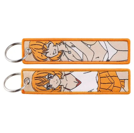 Anime Girl Orange JDM Keychain