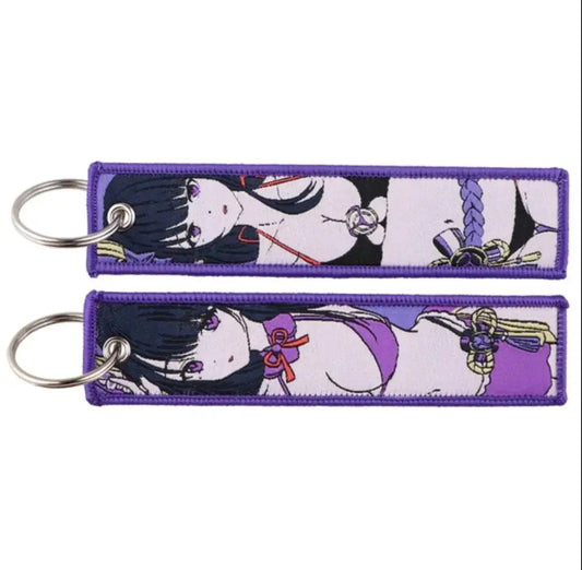 Anime Girl Purple JDM Keychain