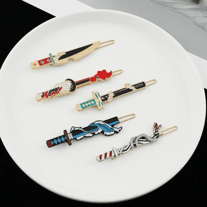 Hashira Swords Barrette Hair Clips