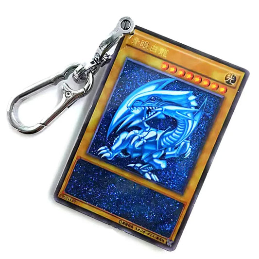 Blue-Eyes White Dragon Card Keychain