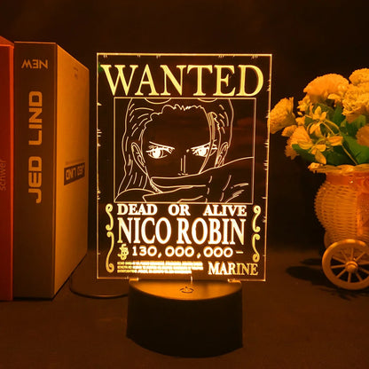 Nico Robin Wanted 3D Anime Lamp