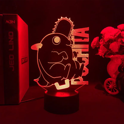 Pochita 3D Anime Lamp