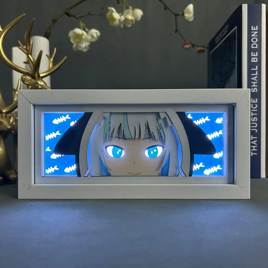 Aquatic Melody Shark Anime Light Box