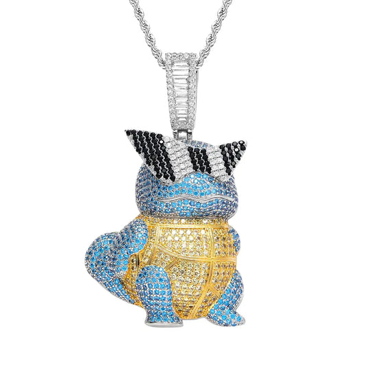 Shiny Sunglasses Squirtle Ice Necklace