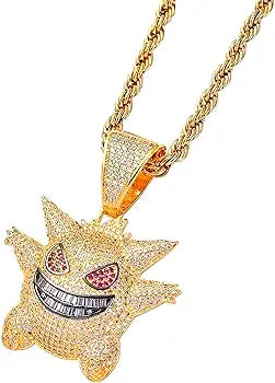 Gengar Gold Ice Necklace
