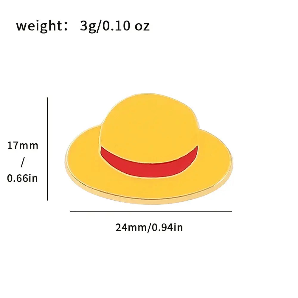 Luffy Hat Anime Pin