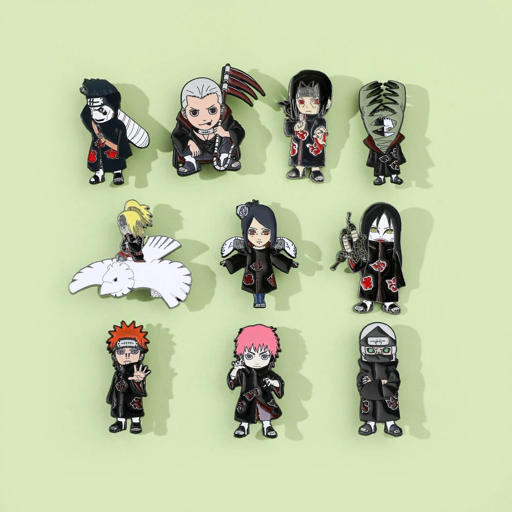 Akatsuki Clan Anime Pins Set