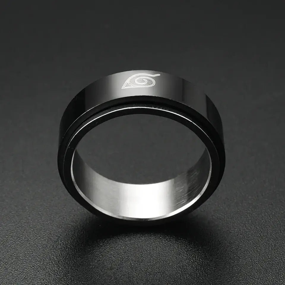 Dark Konoha Titanium Ring