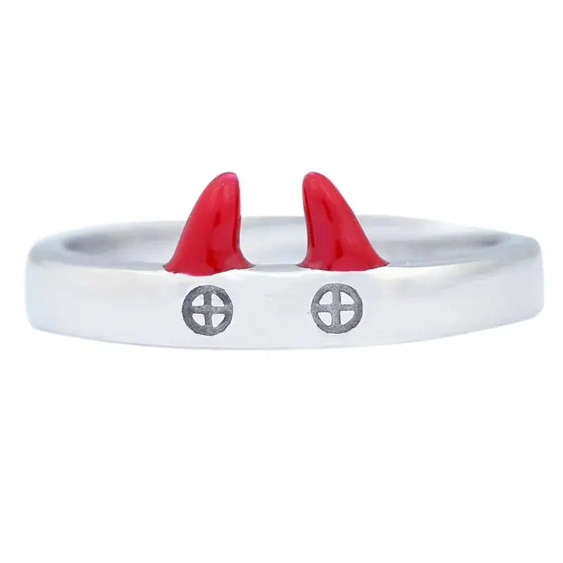 Power Red Horns Ring