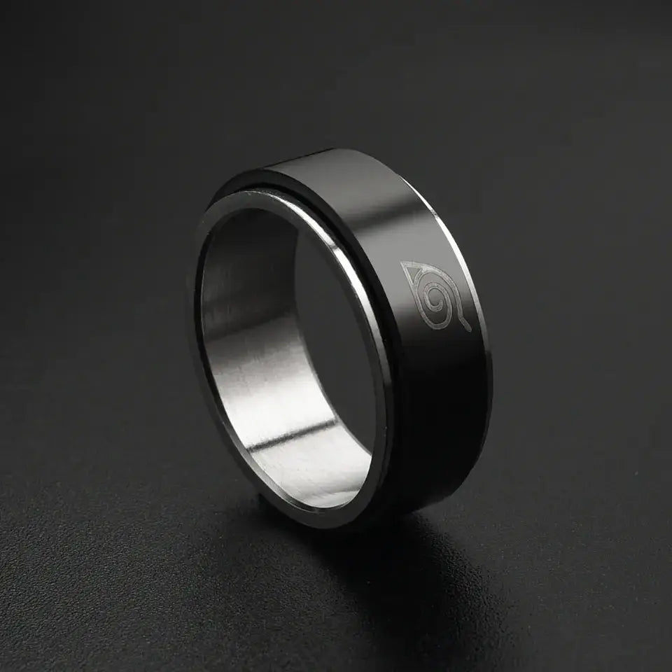 Dark Konoha Titanium Ring