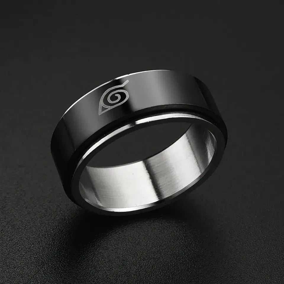 Dark Konoha Titanium Ring