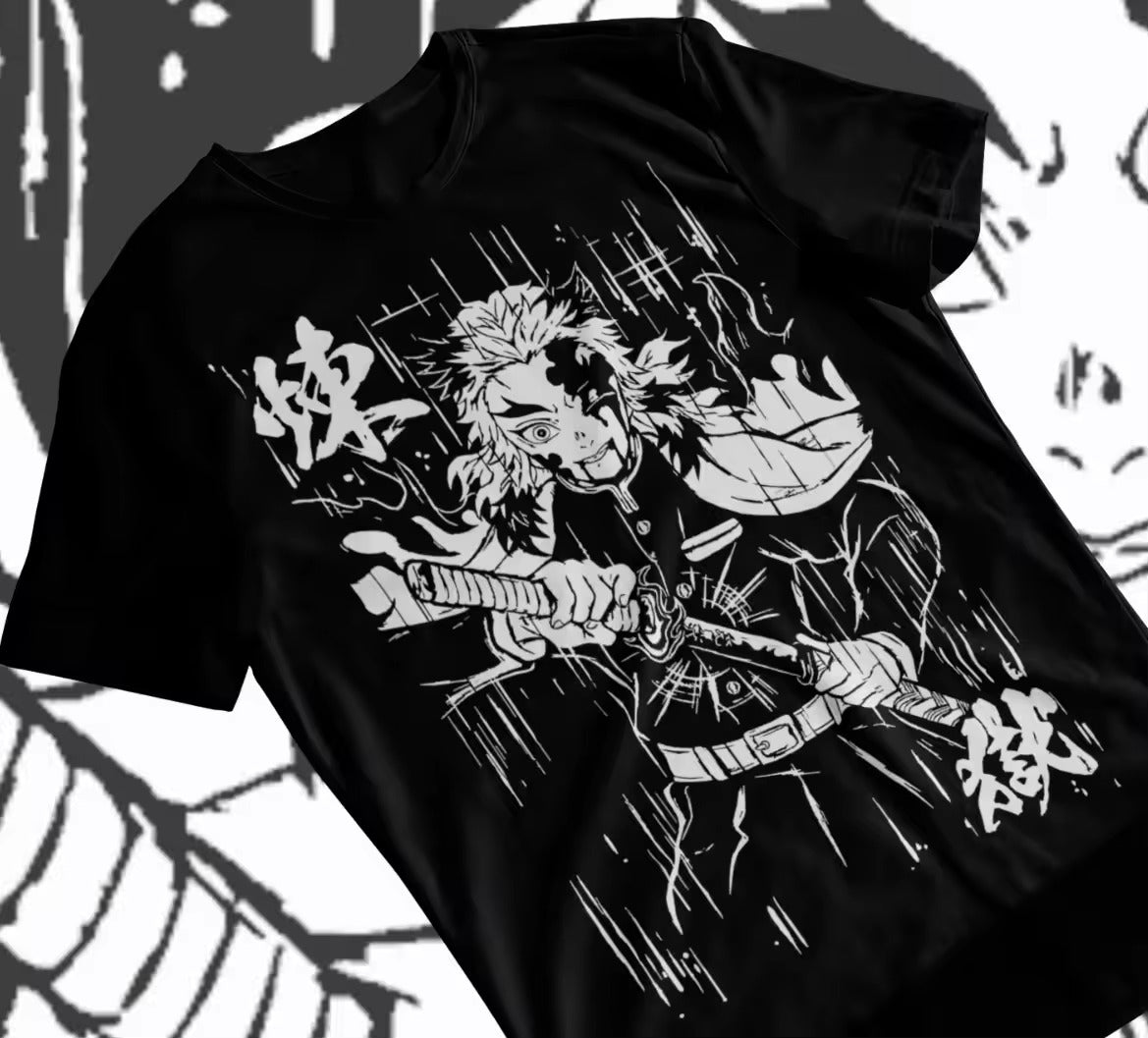 Rengoku Dark Retro Anime Shirt