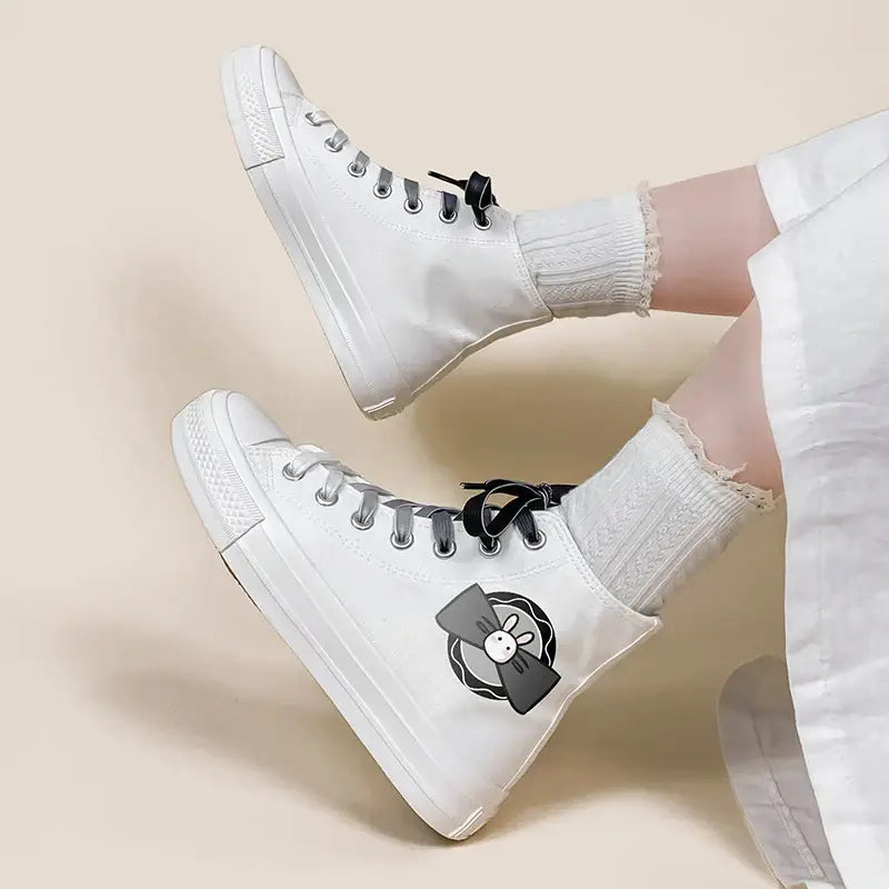 Canvas Bunny Bowknot Anime Shoes