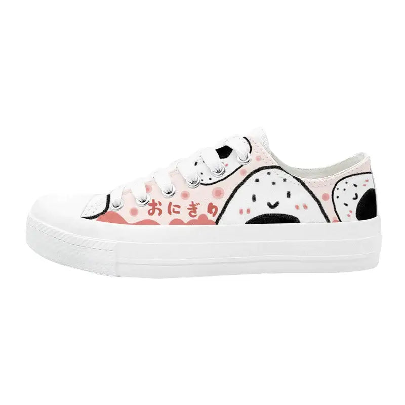 Canvas Kawaii Onigiri Anime Shoes