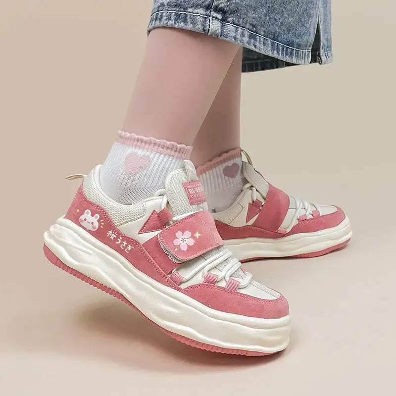 Kawaii Blossom Bunny Anime Shoes