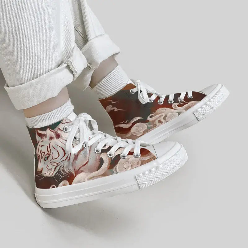 Canvas Japanese Tiger Anime Shoes