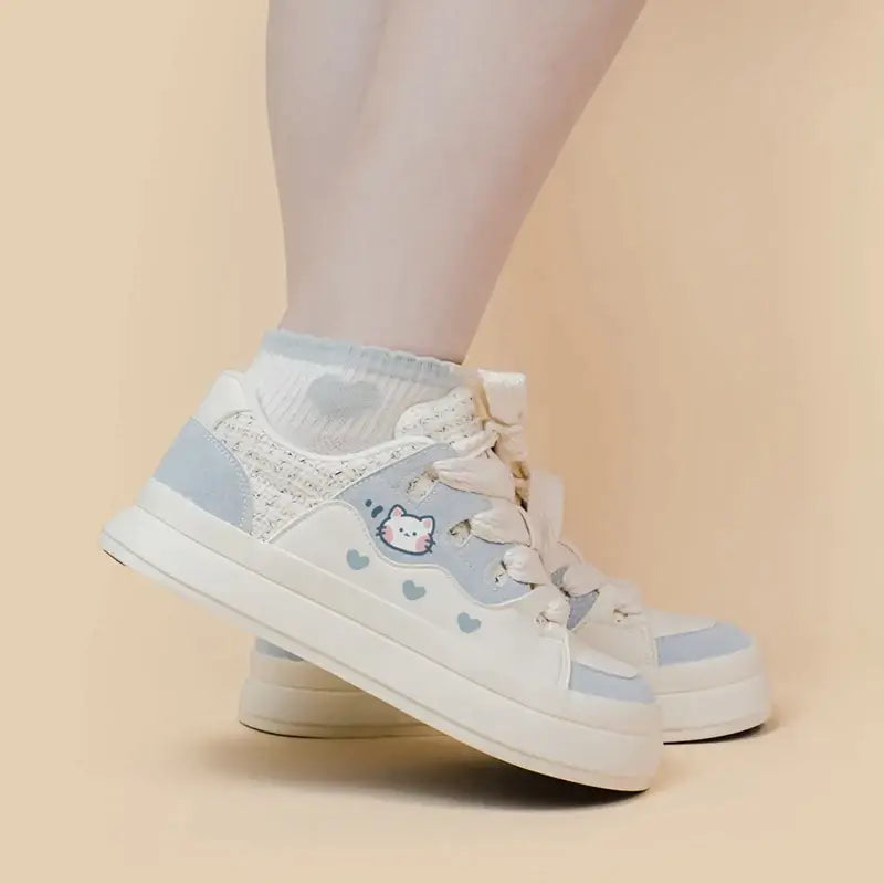 Baby Blue Neko Anime Shoes