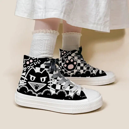 Canvas Mad Neko Anime Shoes