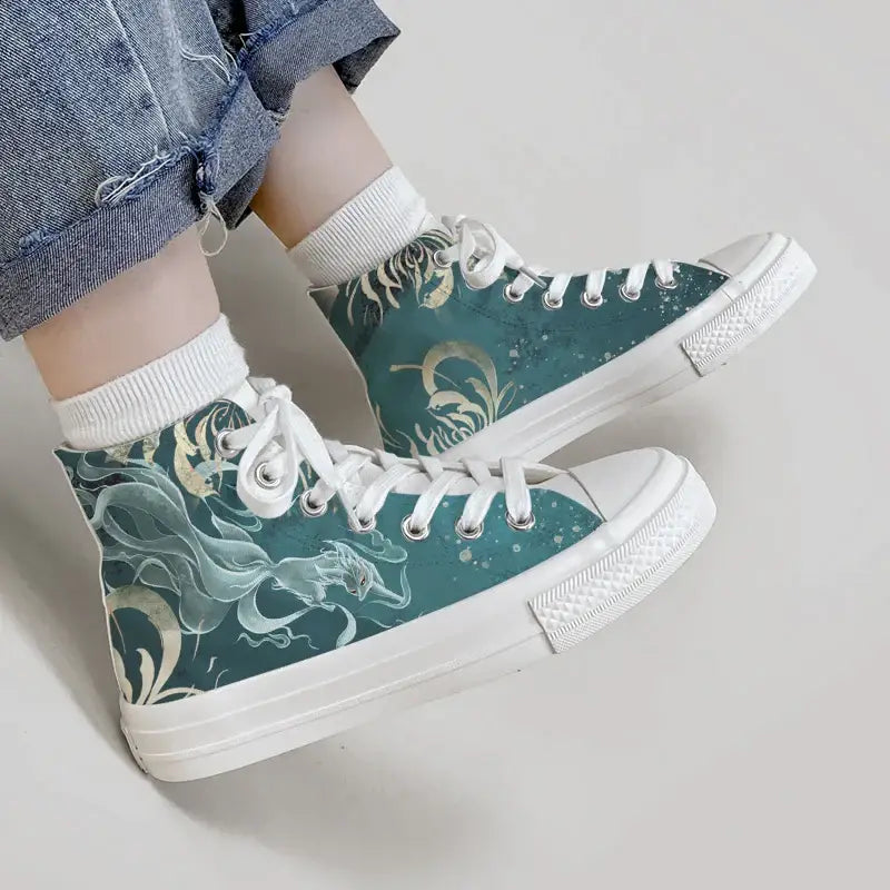 Zapatos de lona Kitsune Ghost Anime