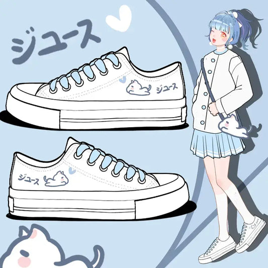 Canvas Kawaii Kitty Anime Shoes