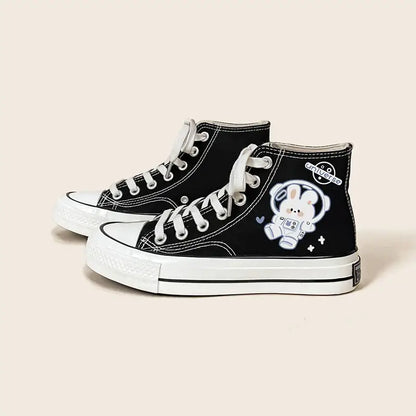 Canvas Space Bunny Anime Shoes