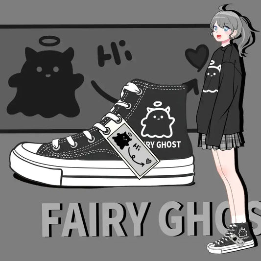 Canvas Fairy Ghost Anime Shoes