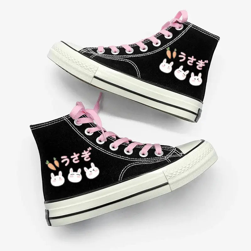 Canvas Carrot Bunnies Anime Shoes