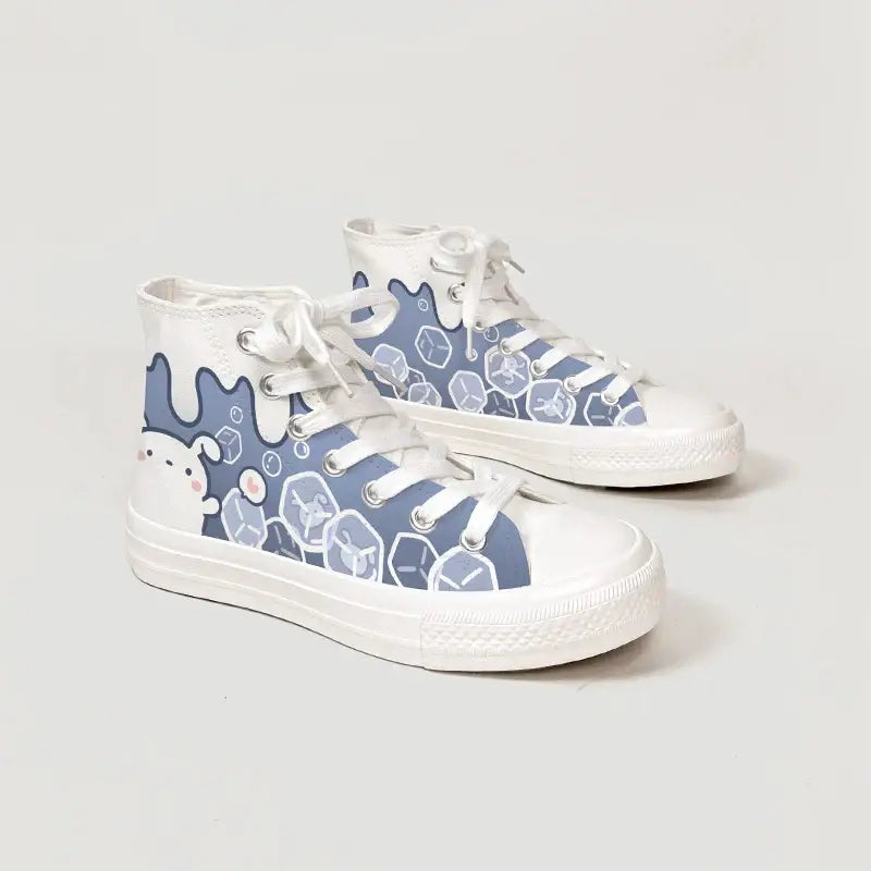 Canvas Ice Bunny Anime Shoes