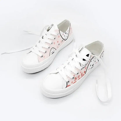 Canvas Kawaii Onigiri Anime Shoes