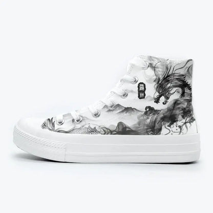 Canvas Japanese Dragon Anime Shoes