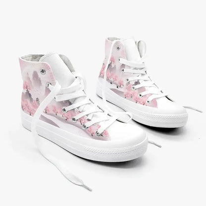 Canvas Sakura Forest Anime Shoes