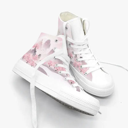 Canvas Sakura Forest Anime Shoes