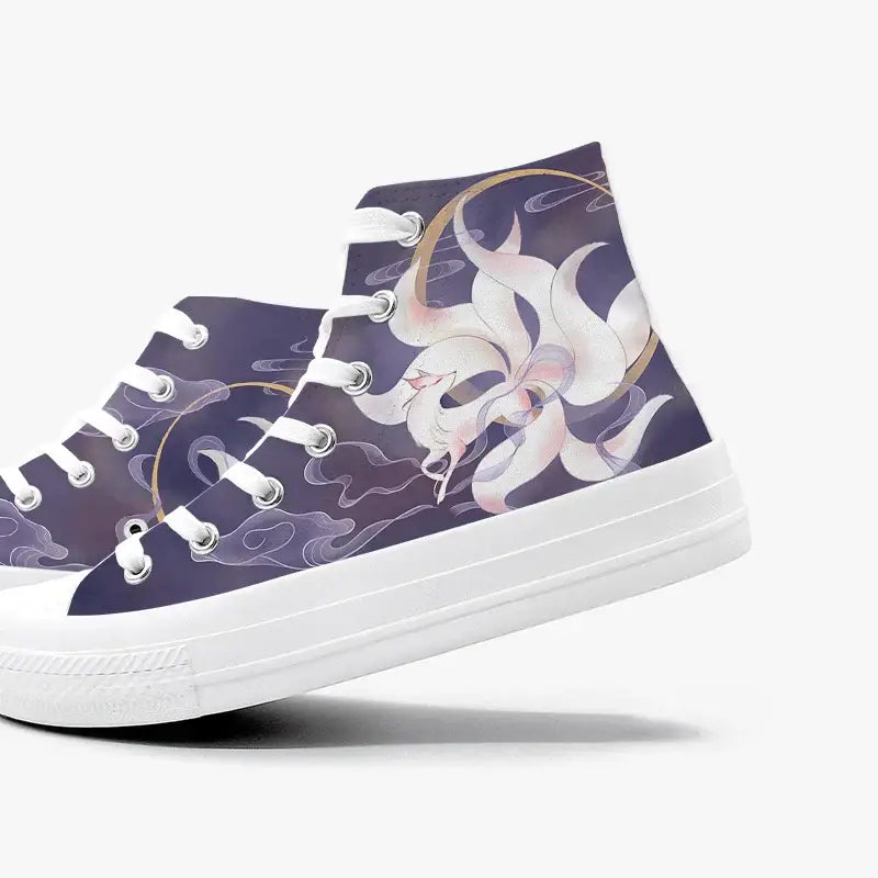 Canvas Nine Tail Fox Anime Shoes