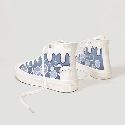 Canvas Ice Bunny Anime Shoes