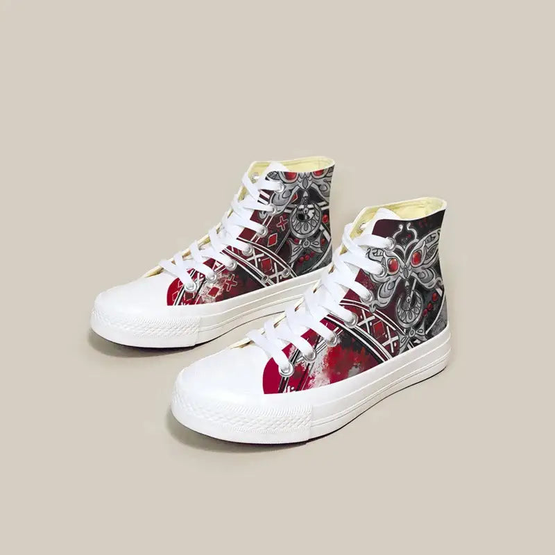 Canvas Gothic Anime Shoes