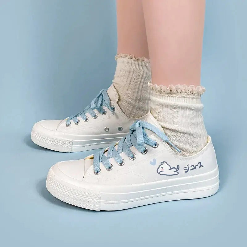 Canvas Kawaii Kitty Anime Shoes